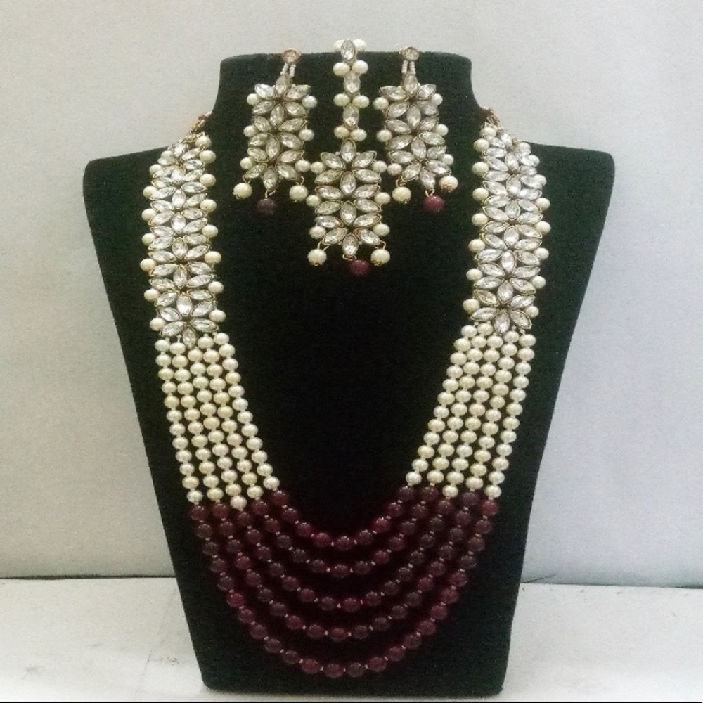 NECKLACE, EARRINGS, & TIKKA SET